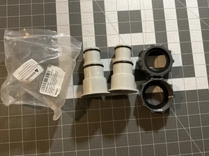 (2) Adaptador de manguera de piscina 1 1/4 a 1 1/2, adaptador con collar para conexión roscada - Imagen 1 de 6