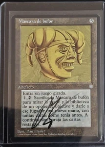 1995 Ice Age Jester's Mask Auto Artist Proof #211 Spanish AP - Dan Frazier 1/50 - Picture 1 of 2