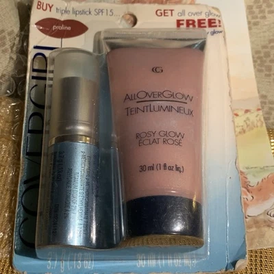 COVERGIRL All Over Glow ROSY GLOW & Praline Lipstick Set old stock NIB - Image 1 of 4