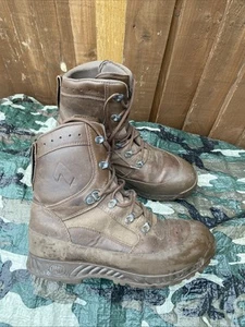 Haix Brown Leather Combat Boots Uk 11W #C2 - Picture 1 of 7