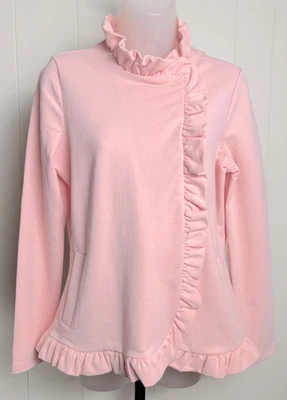 Chaqueta Blazer Matilda Jane Talla S Rosa Polvo Volantes Frontal Cierre a Presión Coqueta Foto 1 de 4