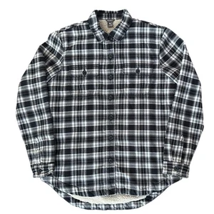 Eddie Bauer Camicia Foderata in Pile Giacca Shacket Plaid Flanella Donna Taglia S - Foto 1 di 13