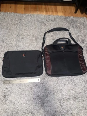 Wenger Laptop Bag 15”  The Angle Black W/strap & The Beta 14” Pouch Bundle - Image 1 of 4
