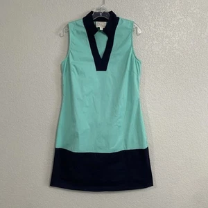 STS Sail To Sable Dress Womens M Preppy Sleeveless Colorblock Shift Coastal - Picture 1 of 13