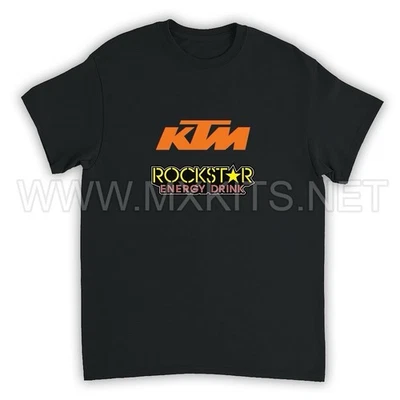 KTM Racing Motorcycle Rockstar Energy T-Shirt 2025 Fan Tee Dirt Bike Black - Image 1 of 4