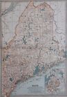 1903 Maine state map. United States. New England. Augusta, Portland.