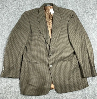 Chaqueta Blazer Gianfranco Ruffini Para Hombre Verde Oliva Cabeza de Uñas 100% Lana Pura R 39 Foto 1 de 4