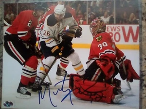 Marty Turco signed Chicago Blackhawks 8x10 Foto handsigniert NHL Hockey - Bild 1 von 3