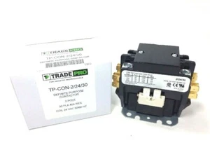 2-POLE Contactor w/Lugs & Cover NEW TP-CON-2/24/30 Tradepro 2P 24V 30A - Picture 1 of 6