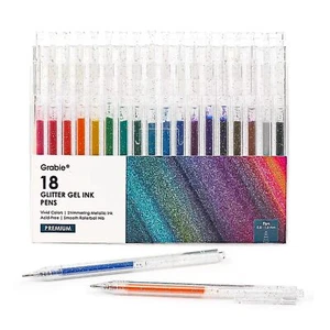 Grabie glitter gel pens 18 Colors,Metallic Vibrant Sparkle gel pens for color... - Picture 1 of 6