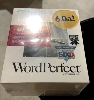 WordPerfect Upgrade 6.0a For Windows 3.1 Unused New Sealed Box - Image 1 of 4
