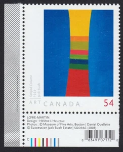 ART CANADA JACK BUSH Stamp fr Souvenir Sheet #2322 w/Barcode, Color ID MNH 2009 - Imagen 1 de 1