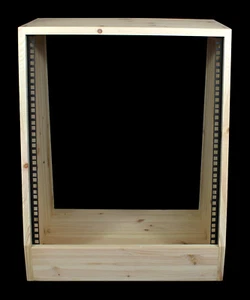 Solid Pine 12u angled 19" inch wooden rack unit/case for studio/DJ/recording - Picture 1 of 11