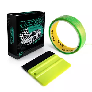 Vinyl Wrap Tool Kit 50 Meter Knifeless Tape Wrap Cut Line with Felt Squeegee New - Picture 1 of 10