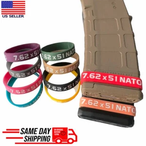 7.62 X 51 NATO Magazine ID Marking Bands / 762 Upper Receiver Mag Silicone Band - Picture 1 of 13