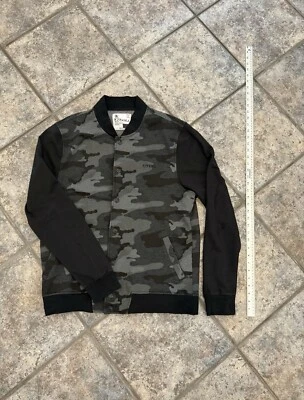 Men's Ezekiel Snap Up Gray And Black Camo Jacket (XL) - Image 1 of 4