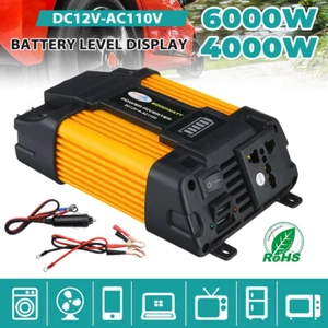 Inverter di potenza auto picco 6000W/4000W DC 12V a AC 110V convertitore solare onda sinusoidale - Foto 1 di 10