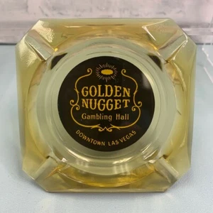 Cenicero de vidrio vintage Golden Nugget Gambling Hall Las Vegas NV - Imagen 1 de 4