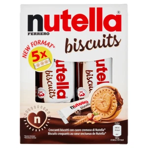 NUTELLA BISCUITS 207g 5 PACKS OF 3 PIECES NEW FORMAT FERRERO ITALY - Picture 1 of 3