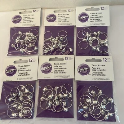 72 Wilton Novedad Anillo de Compromiso Diamantes Favores de Boda Adornos - ¡NUEVO! Foto 1 de 4