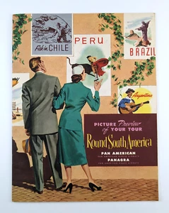 1952 Pan American Airways Panagra Preview Tour Round South America Brochure - Picture 1 of 9