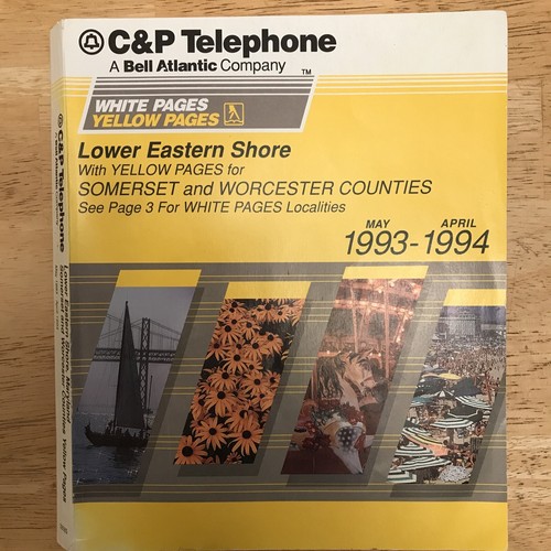 Vintage 19931994 Telephone Book Yellow Pages Lower Eastern Shore