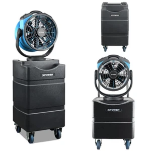 XPOWER External Air Circulator With Pump &Water Tank Multi-use Fog Shaft Fan Set - Bild 1 von 47