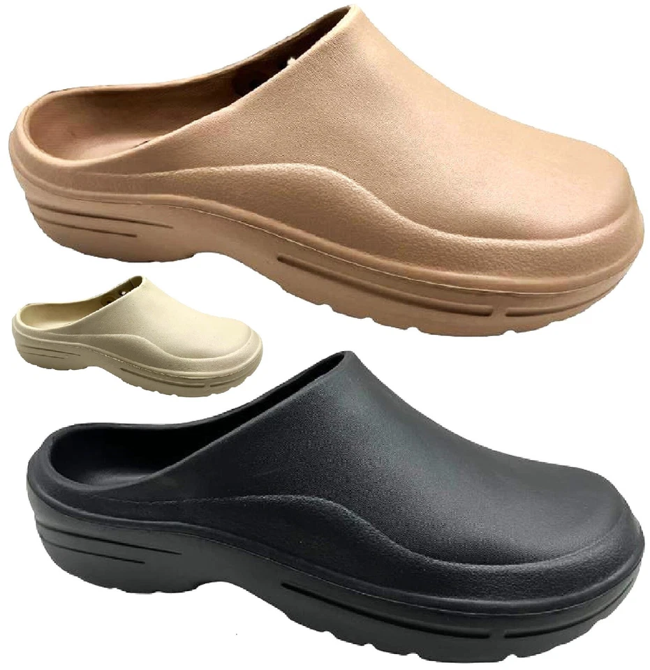 ZOCCOLI DONNA DONNA INFERMIERISTICA GIARDINO SPIAGGIA OSPEDALE MULES PANTOFOLE SANDALI GOMMA - Immagine 1 di 1