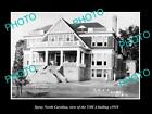 OLD POSTCARD SIZE PHOTO OF SPRAY NORTH CAROLINA THE YMCA BUILDING c1910
