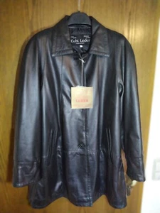 Original italienische Damen Lederjacke schwarz ungetragen Handarbeit Echtleder - Bild 1 von 8