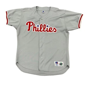 Vintage Philadelphia Phillies Baseball Jersey Russell Athletic Size 48 USA Made  - Picture 1 of 10