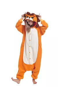 Women Men Adult Lion Pajamas Costume Onesie0 Kigurumi Cosplay Animal Sleepwear - Picture 1 of 6