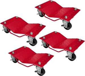 4 Tire Wheel Dolly Car Heavy Duty Car Mover with 360 Degree Rotatable Wheel - Picture 1 of 6