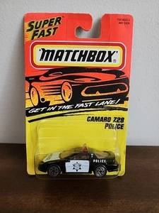 1995 Matchbox Super Fast #59 - 1993 Chevy Camaro Z28 Police DieCast -New On Card - Picture 1 of 3