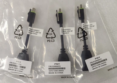 3x PNY Mini Display Port Male to Display Port Female Adapter Mini DP to DP - New - Image 1 of 3