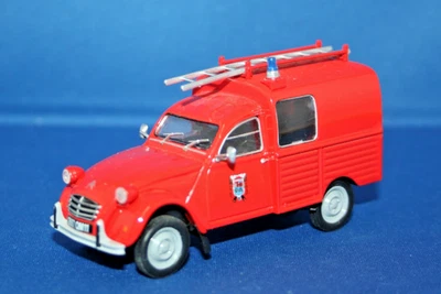 CITROEN 2CV POMPIERS FRENCH LIGHT FIRE ENGINE VAN - 1/43 scale by ELIGOR UNBOXED - Image 1 of 4