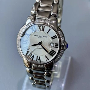 Ladies Genuine Raymond Weil Jasmine Diamond Automatic 2629-STS-01659 Pristine - Picture 1 of 16