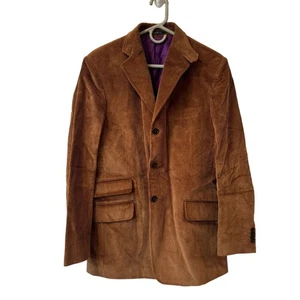 Hilfiger Vintage Men's Corduroy Cognac Sport Jacket 38R Woven in Italy NWT - Picture 1 of 7