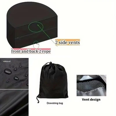 Patio Daybed Cover 210D Oxford Fabric Semicircle Shape Waterproof Design - Bild 1 von 4