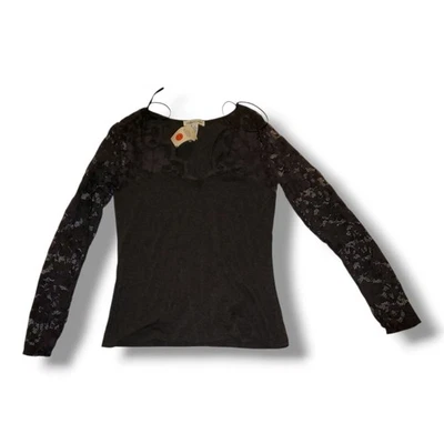 Top de manga larga Ambieance Apperal negro para mujer. Talla M Foto 1 de 4