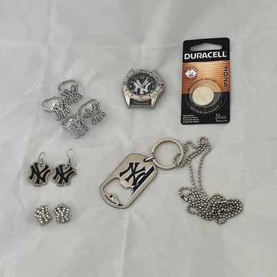 New York Yankees Jewelry + Watch Lot - Image 1 of 4