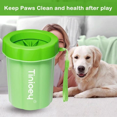 Paw Cleaner for Dogs Small & MEDIUM With 3 Absorbent Towels and Silicone Brush