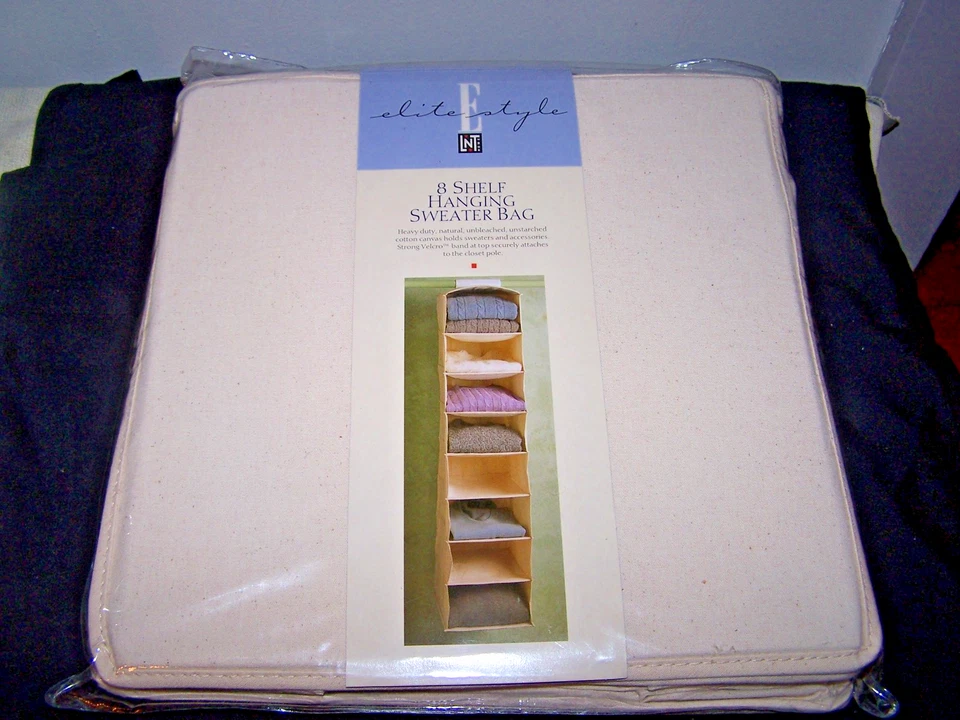 LNT 8 Estantes Armario Colgante Lona Accesorio Bolsa de Almacenamiento Organizador 12" x 12 X 54" Foto 1 de 2