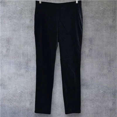 Pantalones de terciopelo negros Jill para mujer 12 altos con cremallera lateral suaves elásticos elegantes Foto 1 de 4