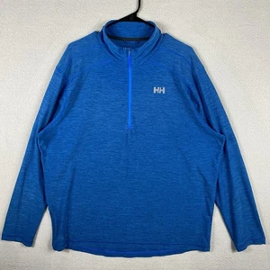 Helly Hansen 1/4 Zip Pullover Jacket Mens XXL Blue Heather X Cool Performance - Picture 1 of 8