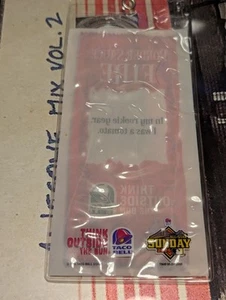 MLB All Star Game 2006 Sunday Taco Bell Hot Sauce Clear Ticket Holder Damaged - Picture 1 of 3