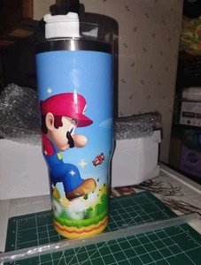 Super Mario Bros. 30 Oz Stainless Steel Insulated Tumbler With Lid And Straw - Picture 1 of 10