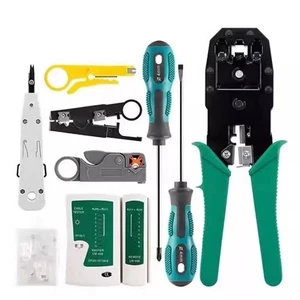 Portable 11 in 1 Network Cable Crimping Tool Set with Tester for Easy Use - Photo 1/8