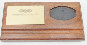 Parker Duofold Centennial Collector Edition Wood Pen & Ink Bottle Desk Tray 1988 - Picture 1 of 2