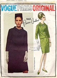 1960's VOGUE  Misses' Suit, Jacket,Skirt Pierre Cardin Pattern 1662 Size 14 - Picture 1 of 2